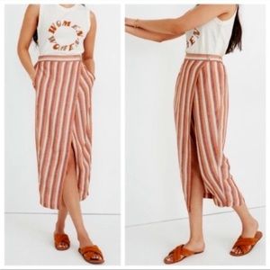 last chance sale! NWT Madewell striped pull on skirt